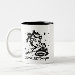 Retro 1950s Glam Girl Funny Sarcastic Quote Two-Tone Coffee Mug