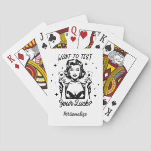 Retro 1950s Housewife Funny Sarcastic Quote Poker Cards