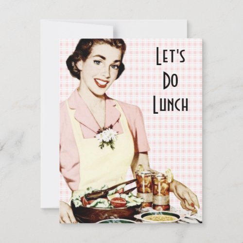 Retro 1950s Luncheon Custom Announcement
