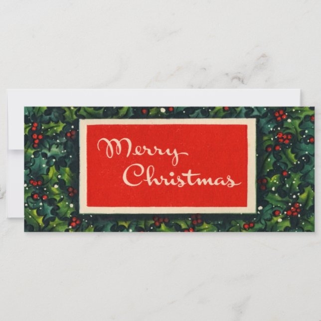 Retro 1950's Merry Christmas Card (Front)