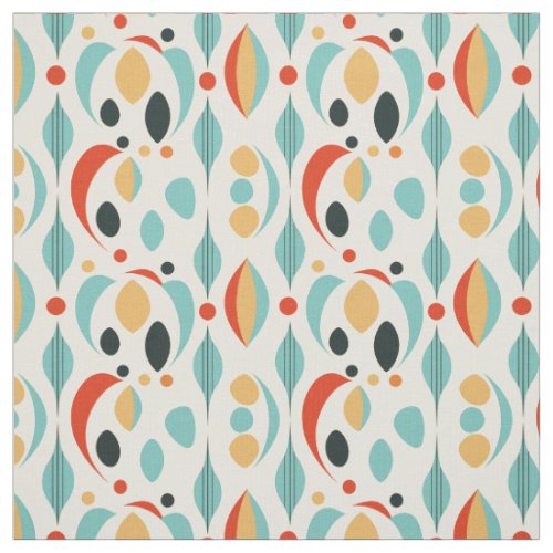 Retro 1950s Mid_Century Modern Pattern Fabric