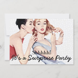 Retro 1950s Surprise Birthday Party Invitation