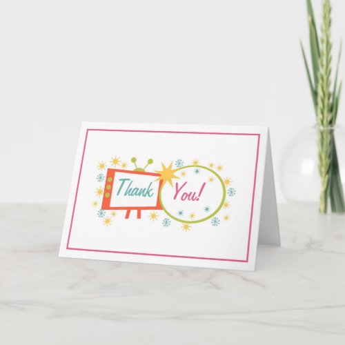 Retro 1950s Themed Thank You Card