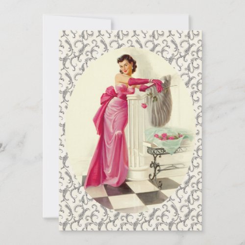 Retro 1950s Valentines Day Dinner Announcements