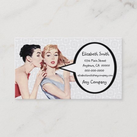 Retro 1950s Women Gossipers Business Card