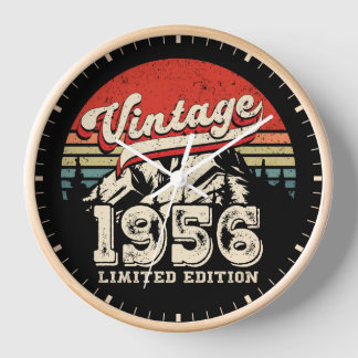 Retro 1956 Birthday Gift Vintage 70th Bday Clock