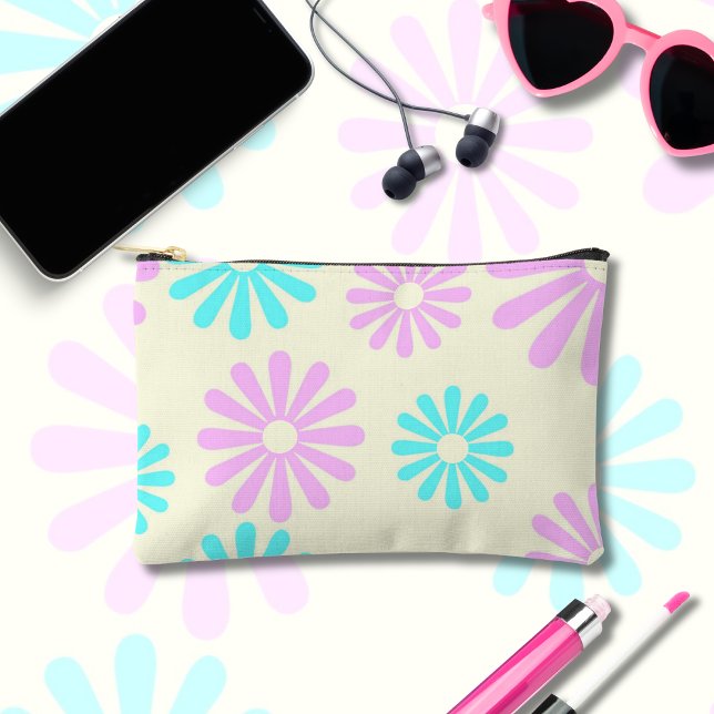 Retro 1960s 1970s Flower Power  Accessory Pouch (Creator Uploaded)