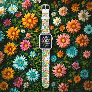 Retro 1960's Flowers Apple Watch Band