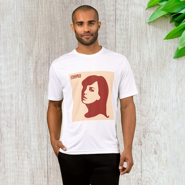 Retro 1960s Minimalist Woman Illustration Art T-Shirt (Creator Uploaded)