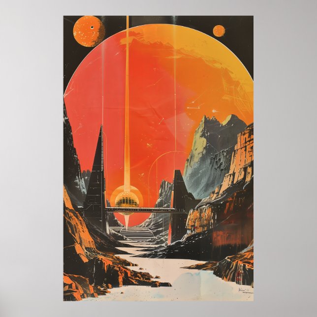 Retro 1960s Turistic Poster Art Print (Front)