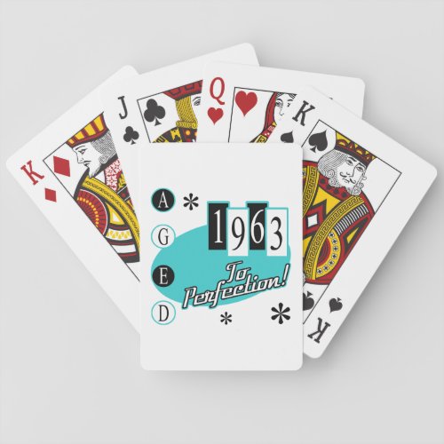 Retro 1963 60th Birthday Poker Cards