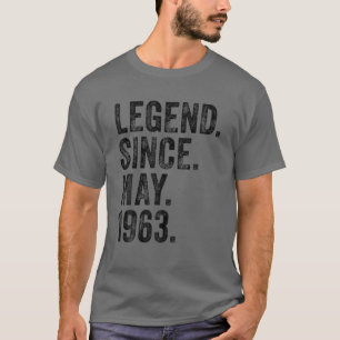 Retro 1963 Birthday May Born Legend Since 1963 T-Shirt