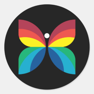 Retro 1966-1974 classic round sticker