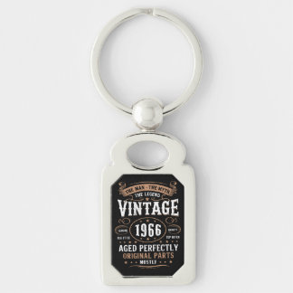 Retro 1966 Birthday The Man The Legend 60th Bday   Keychain