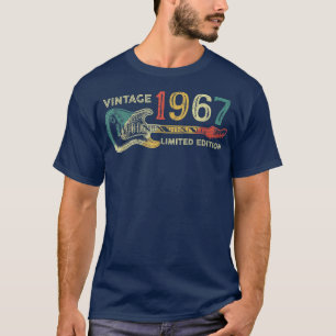 Retro 1967 birthday gift for men Guitar Player 55t T-Shirt