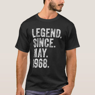 Retro 1968 Birthday May Born Legend Since 1968 T-Shirt