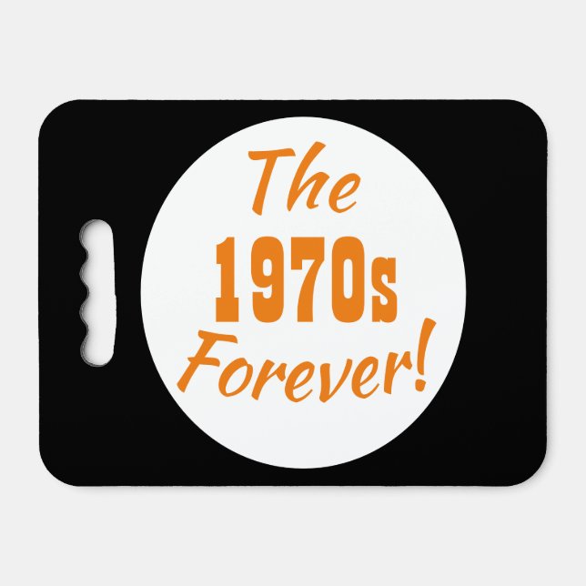 Retro 1970s Forever Quote Seat Cushion (Front Horizontal)