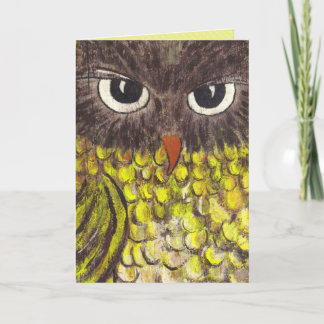 Retro 1970s Owl Card