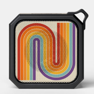 Retro 1970s Style Arched Stripes Geometric Pattern Bluetooth Speaker