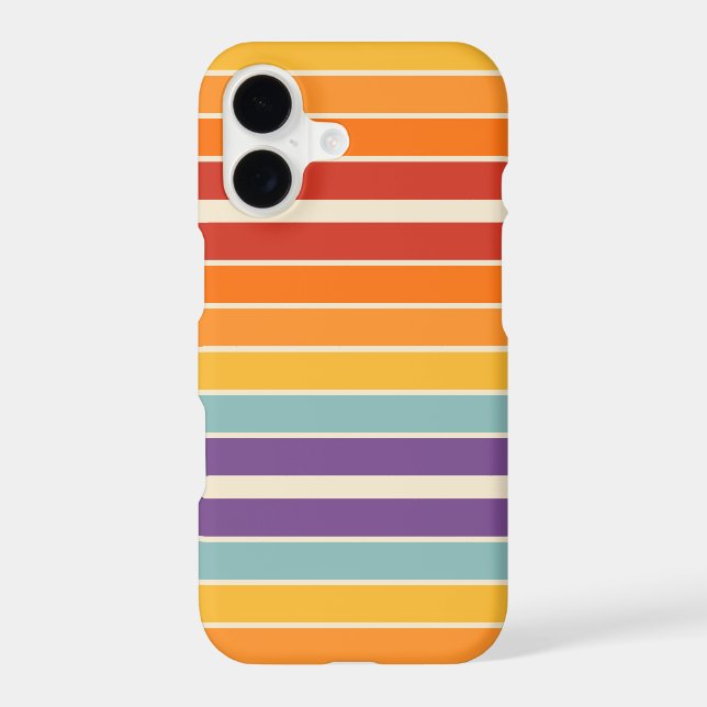Retro 1970s Style Arched Stripes Geometric Pattern Case-Mate iPhone Case (Back)