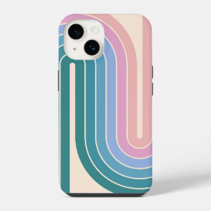 Retro 1970s Style Arched Stripes Geometric Pattern iPhone 14 Case