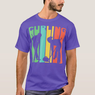 Retro 1970s Style Curlers Silhouette Curling T-Shirt