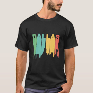 Retro 1970'S Style Dallas Texas Skyline Hoodie T-Shirt
