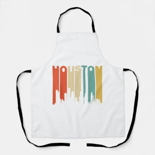 Retro 1970's Style Houston Texas Skyline Apron