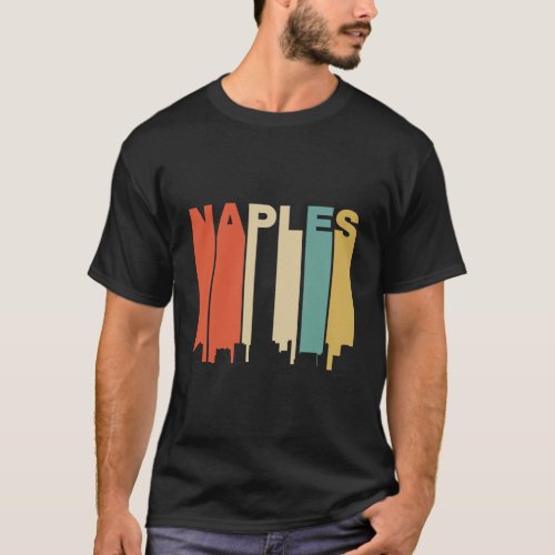 Retro 1970S Style Naples Florida Skyline Hoodie T_Shirt