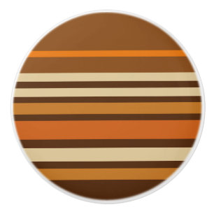Retro 1970s Style Sporty Stripes Ceramic Knob