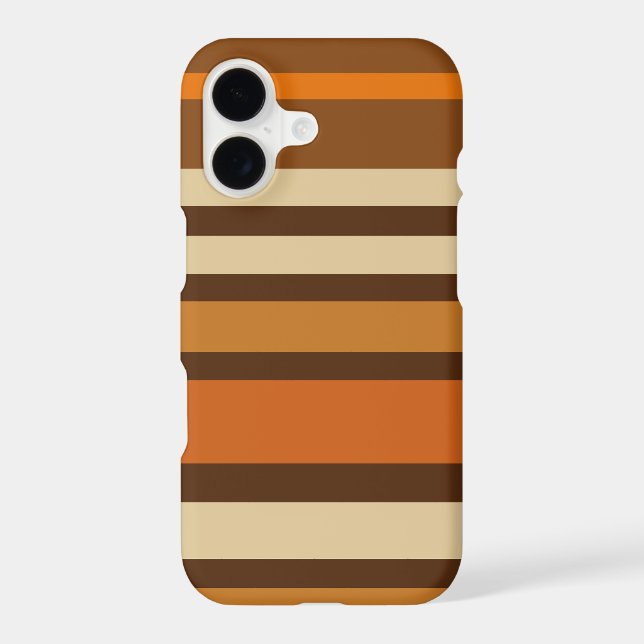 Retro 1970s Style Sporty Stripes iPhone Case (Back)
