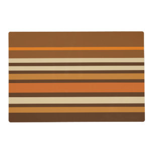 Retro 1970s Style Sporty Stripes Placemat