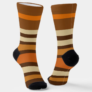 Retro 1970s Style Sporty Stripes Socks