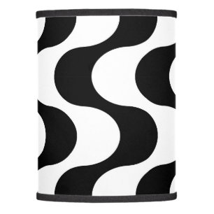 Retro 1970s Style Wavy Op-Art Stripe Pattern Lamp Shade