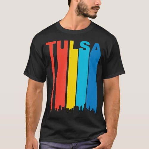 Retro 1970S Tulsa Oklahoma Cityscape Downtown T_Shirt