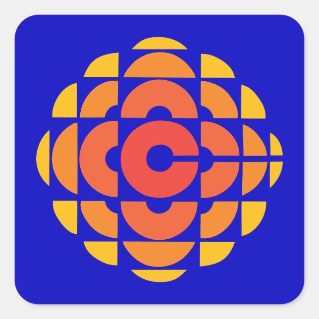 Retro 1974-1986 square sticker (Front)