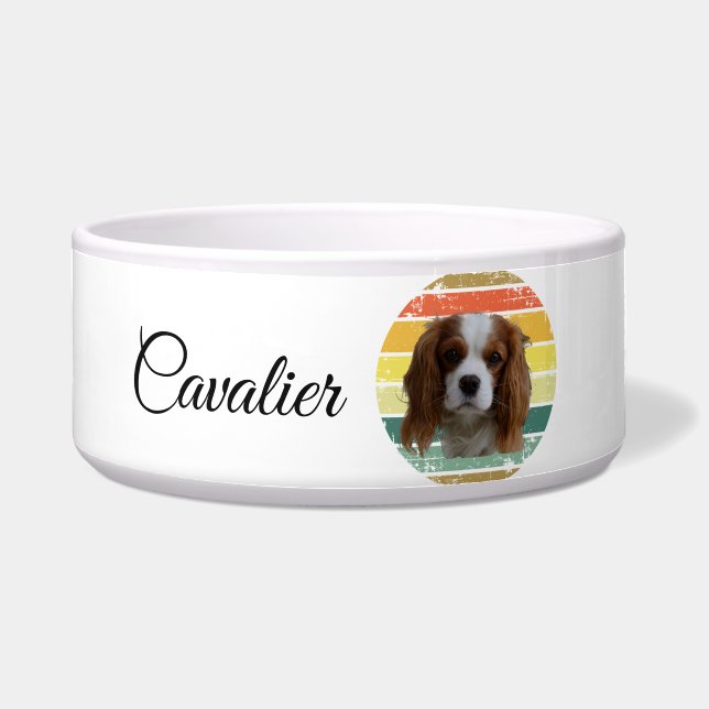 Retro 1980 Blenheim Cavalier King Charles Spaniel  Bowl (Front)