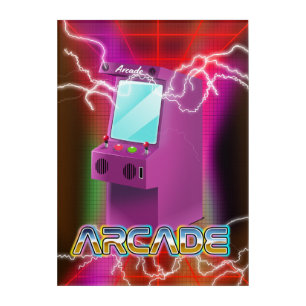 Retro 1980s arcade acrylic print