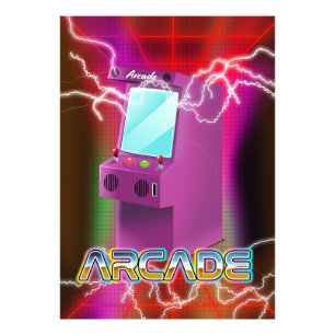 Retro 1980s arcade photo print