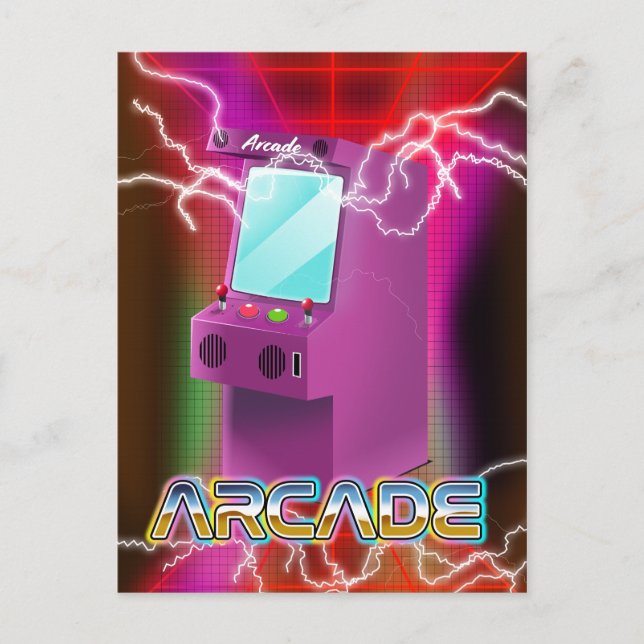 Retro 1980s arcade postcard (Front)