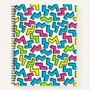 Retro 1980's Cool Cute 80s Memphis Pattern Notebook