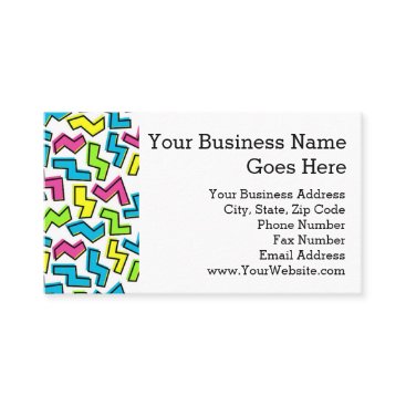 Retro 1980's Cool Cute 80s Memphis Pop Art Pattern Business Card Retro 1980's Cool Cute 80s Memphis Pop Art Pattern Business Card