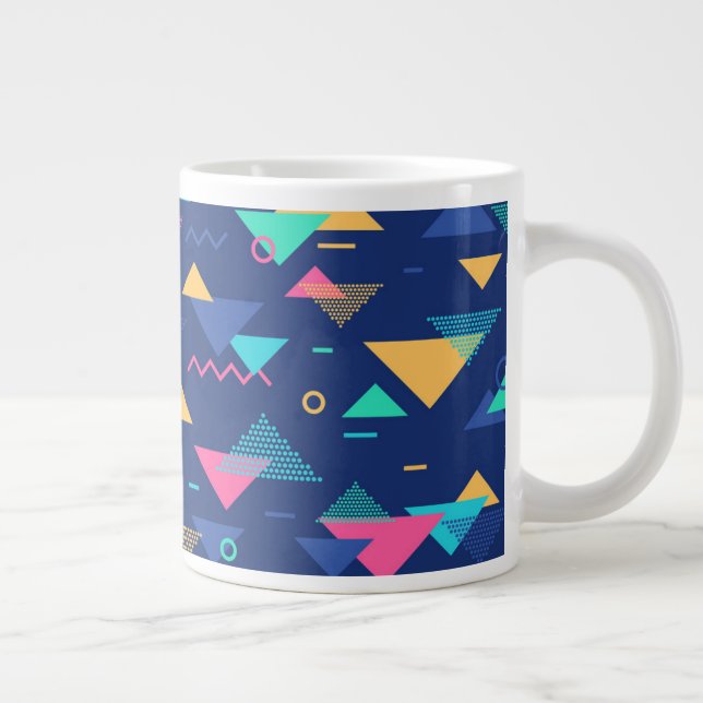Retro 1980's Pattern Giant Coffee Mug (Right)