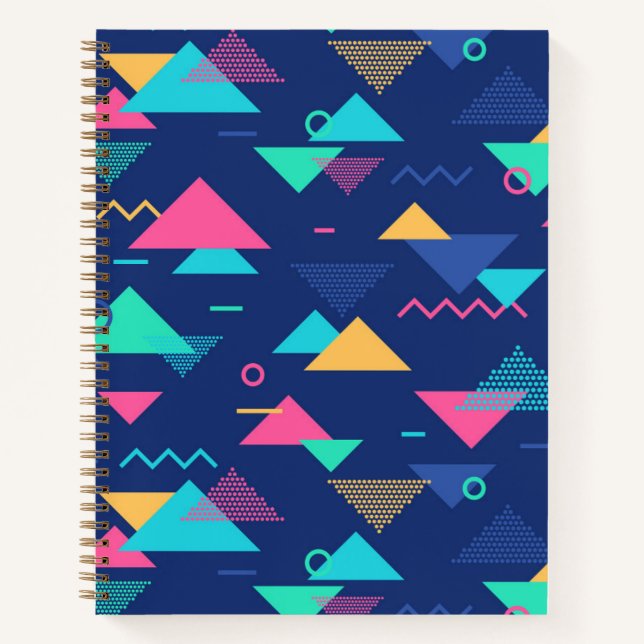 Retro 1980's Pattern Notebook (Front)