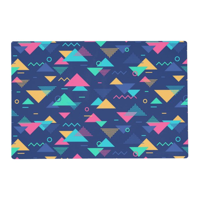 Retro 1980's Pattern Placemat (Front)
