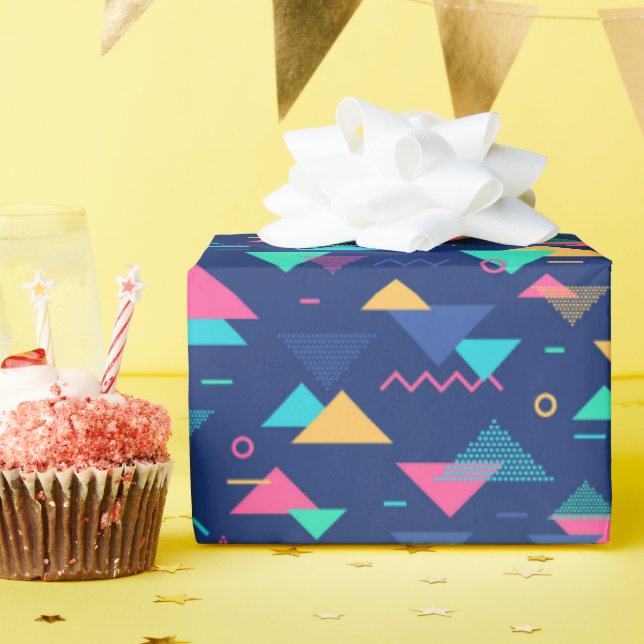 Retro 1980's Pattern Wrapping Paper (Birthday Party)