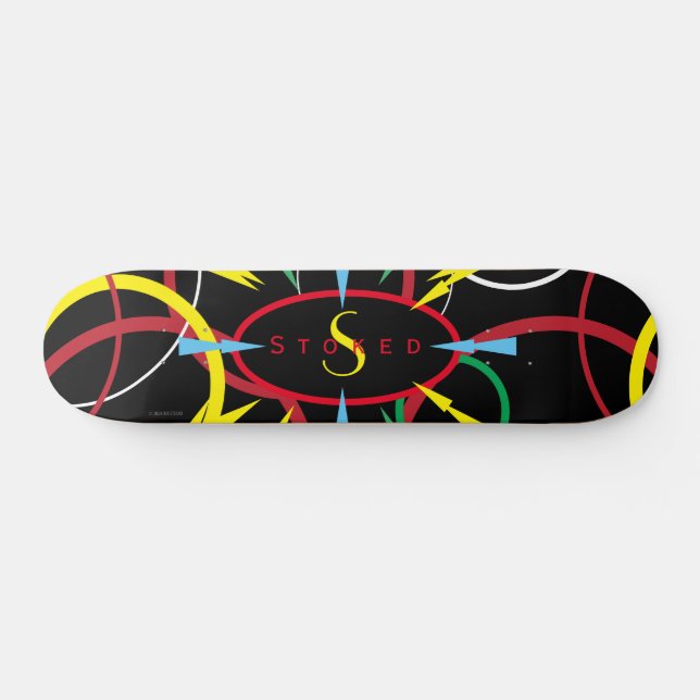 Retro 1980s Skateboard, 7¾" Deck (Horz)