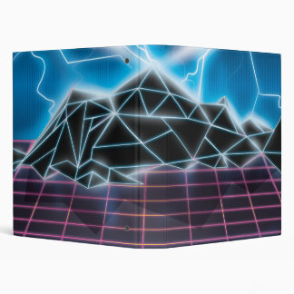 Retro 1980s video game graphic 3 ring binder