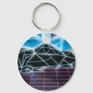 Retro 1980s video game graphic keychain