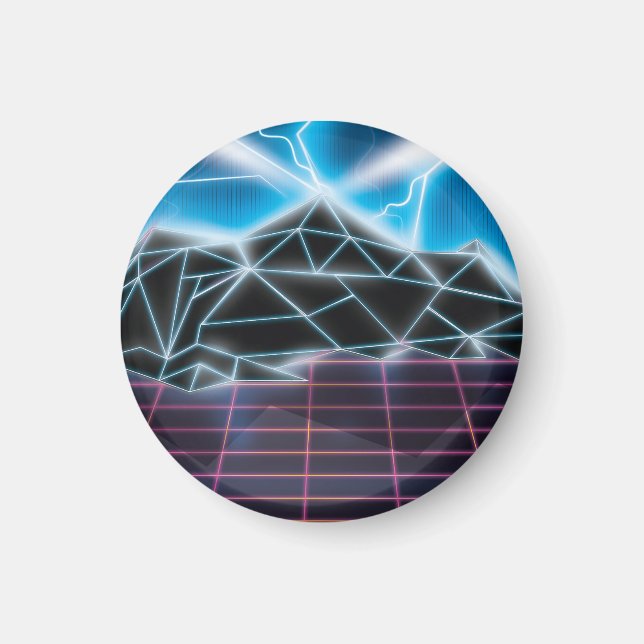 Retro 1980s video game graphic magnet (Front)